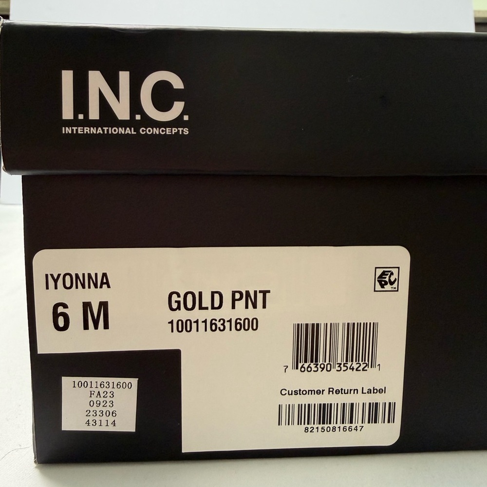 NWT I.N.C. Iyonna Gold Metallic Knee High Stiletto Boots Size 6M Glam Party - Picture 11 of 13